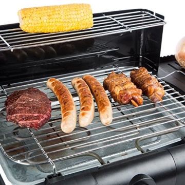 Bruzzzler BBQ Elektrogrill - Standgrill mit Warmhalte-Rost, (2000 Watt) - 