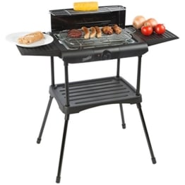 Bruzzzler BBQ Elektrogrill - Standgrill mit Warmhalte-Rost, (2000 Watt) -