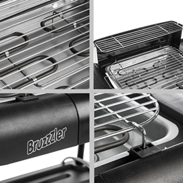 Bruzzzler BBQ Elektrogrill - Standgrill mit Warmhalte-Rost, (2000 Watt) - 